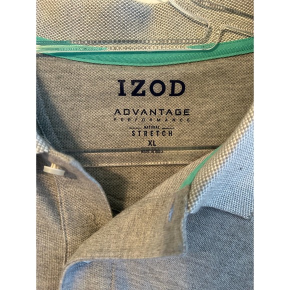 Izod Lacoste Advantage Performance Wear Mens Polo Size XL Gray - Picture 2 of 5